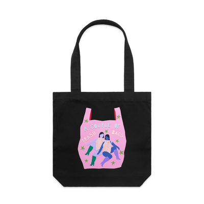 Trash Bags Tote by Lonely Kids Club. All clothing from our T-shirts to our shorts and hoodies are ethically made, and printed packed and shipped from Sydney.