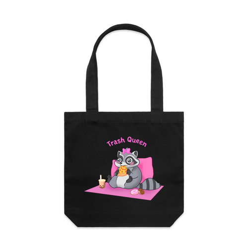 Trash Queen Tote by Lonely Kids Club. All clothing from our T-shirts to our shorts and hoodies are ethically made, and printed packed and shipped from Sydney.