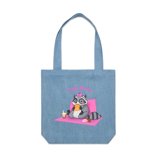 Trash Queen Tote by Lonely Kids Club. All clothing from our T-shirts to our shorts and hoodies are ethically made, and printed packed and shipped from Sydney.