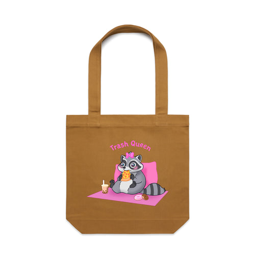 Trash Queen Tote by Lonely Kids Club. All clothing from our T-shirts to our shorts and hoodies are ethically made, and printed packed and shipped from Sydney.
