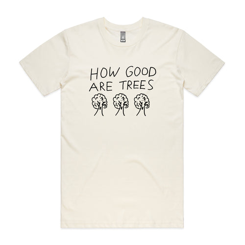 How Good Are Trees Tee by Lonely Kids Club. All clothing from our T-shirts to our shorts and hoodies are ethically made, and printed packed and shipped from Sydney.