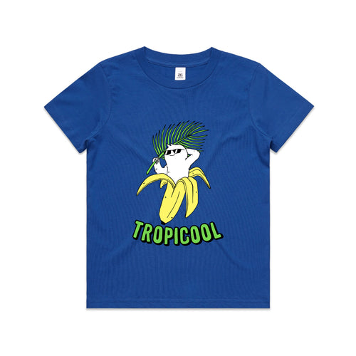 Tropicool Kids Tee by Lonely Kids Club. All clothing from our T-shirts to our shorts and hoodies are ethically made, and printed packed and shipped from Sydney.