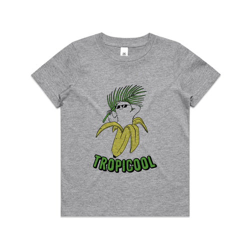 Tropicool Kids Tee by Lonely Kids Club. All clothing from our T-shirts to our shorts and hoodies are ethically made, and printed packed and shipped from Sydney.