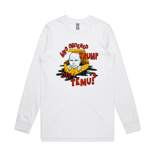 Trump Off Temu Tee by Lonely Kids Club. All clothing from our T-shirts to our shorts and hoodies are ethically made, and printed packed and shipped from Sydney.