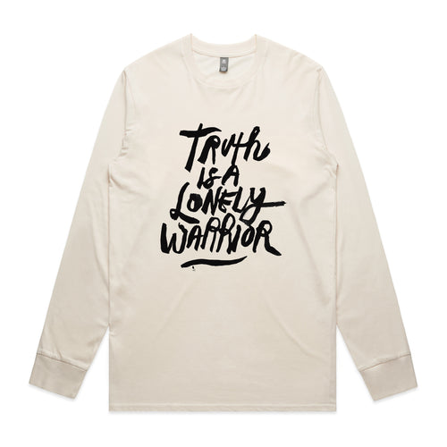Truth Is A Lonely Warrior Tee by Lonely Kids Club. All clothing from our T-shirts to our shorts and hoodies are ethically made, and printed packed and shipped from Sydney.