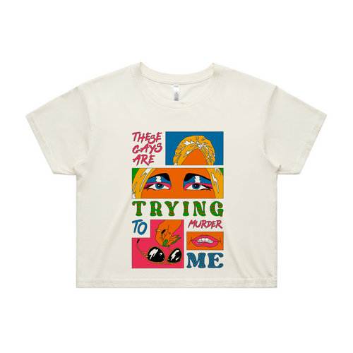 Trying To Murder Me Tee by Lonely Kids Club. All clothing from our T-shirts to our shorts and hoodies are ethically made, and printed packed and shipped from Sydney.