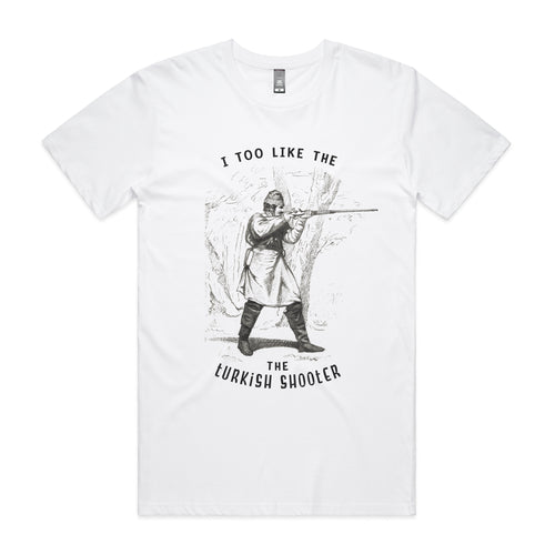 Turkish Shooter Tee by Lonely Kids Club. All clothing from our T-shirts to our shorts and hoodies are ethically made, and printed packed and shipped from Sydney.