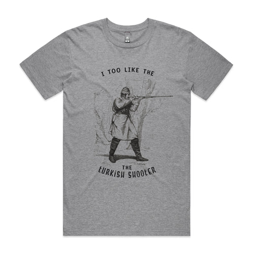 Turkish Shooter Tee by Lonely Kids Club. All clothing from our T-shirts to our shorts and hoodies are ethically made, and printed packed and shipped from Sydney.