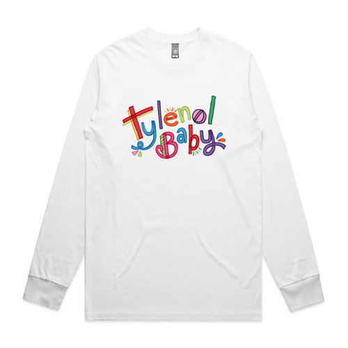 Tylenol Baby Tee by Lonely Kids Club. All clothing from our T-shirts to our shorts and hoodies are ethically made, and printed packed and shipped from Sydney.