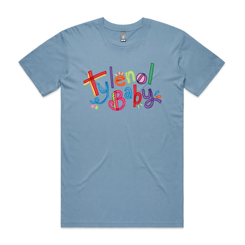 Tylenol Baby Tee by Lonely Kids Club. All clothing from our T-shirts to our shorts and hoodies are ethically made, and printed packed and shipped from Sydney.