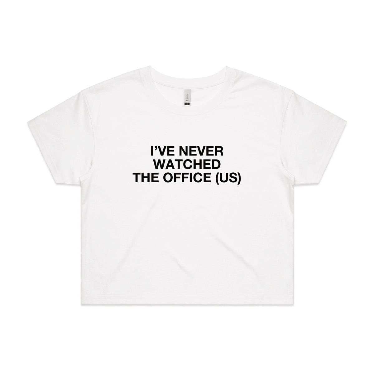 White crop top with The Office (US) TV design from Lonely Kids Club