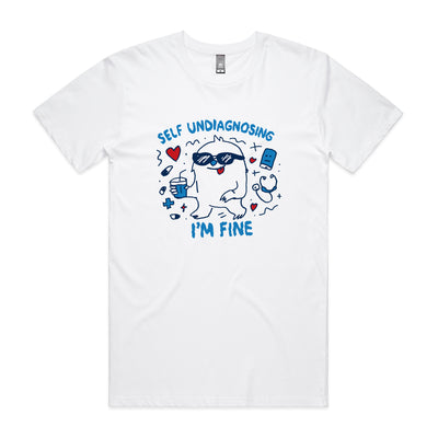 Undiagnosing Tee by Lonely Kids Club. All clothing from our T-shirts to our shorts and hoodies are ethically made, and printed packed and shipped from Sydney.