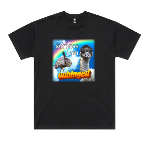Unhinged Tee by Lonely Kids Club. All clothing from our T-shirts to our shorts and hoodies are ethically made, and printed packed and shipped from Sydney.
