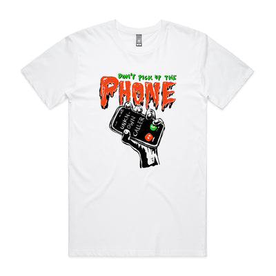 Unknown Caller Tee by Lonely Kids Club. All clothing from our T-shirts to our shorts and hoodies are ethically made, and printed packed and shipped from Sydney.