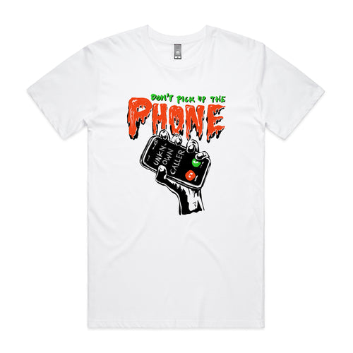 Unknown Caller Tee by Lonely Kids Club. All clothing from our T-shirts to our shorts and hoodies are ethically made, and printed packed and shipped from Sydney.