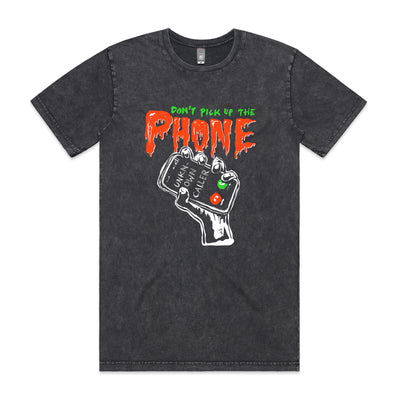 Unknown Caller Tee by Lonely Kids Club. All clothing from our T-shirts to our shorts and hoodies are ethically made, and printed packed and shipped from Sydney.