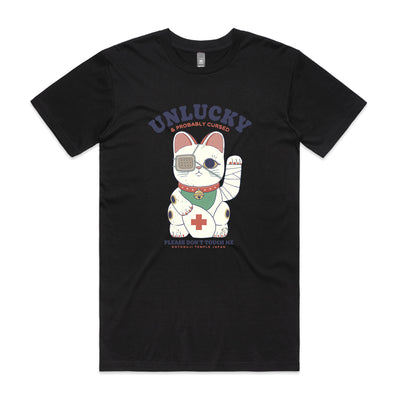 Unlucky Cat Tee by Lonely Kids Club. All clothing from our T-shirts to our shorts and hoodies are ethically made, and printed packed and shipped from Sydney.
