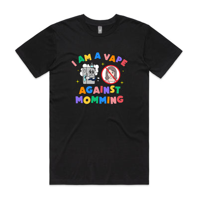Vape Against Momming Tee by Lonely Kids Club. All clothing from our T-shirts to our shorts and hoodies are ethically made, and printed packed and shipped from Sydney.