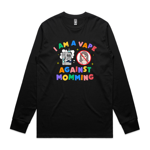 Vape Against Momming Tee by Lonely Kids Club. All clothing from our T-shirts to our shorts and hoodies are ethically made, and printed packed and shipped from Sydney.