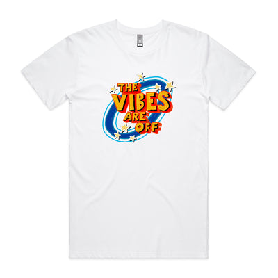 The Vibes Are Off Tee by Lonely Kids Club. All clothing from our T-shirts to our shorts and hoodies are ethically made, and printed packed and shipped from Sydney.