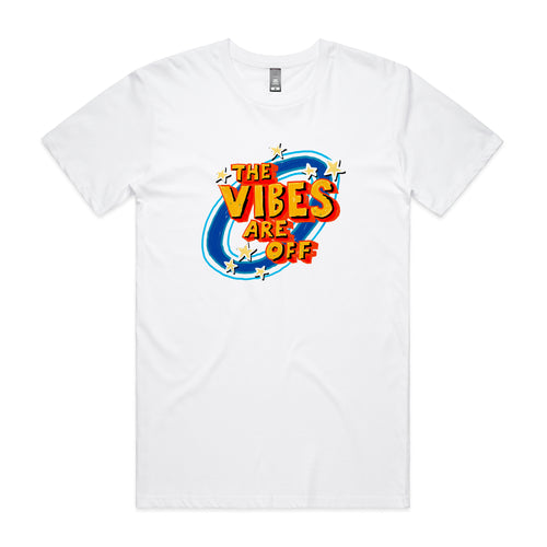 The Vibes Are Off Tee by Lonely Kids Club. All clothing from our T-shirts to our shorts and hoodies are ethically made, and printed packed and shipped from Sydney.