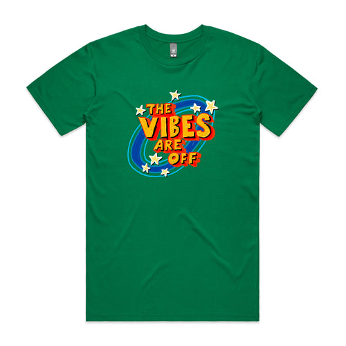 The Vibes Are Off Tee by Lonely Kids Club. All clothing from our T-shirts to our shorts and hoodies are ethically made, and printed packed and shipped from Sydney.