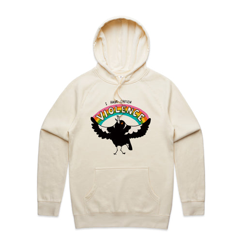 Chosen Violence Hoodie by Lonely Kids Club. All clothing from our T-shirts to our shorts and hoodies are ethically made, and printed packed and shipped from Sydney.