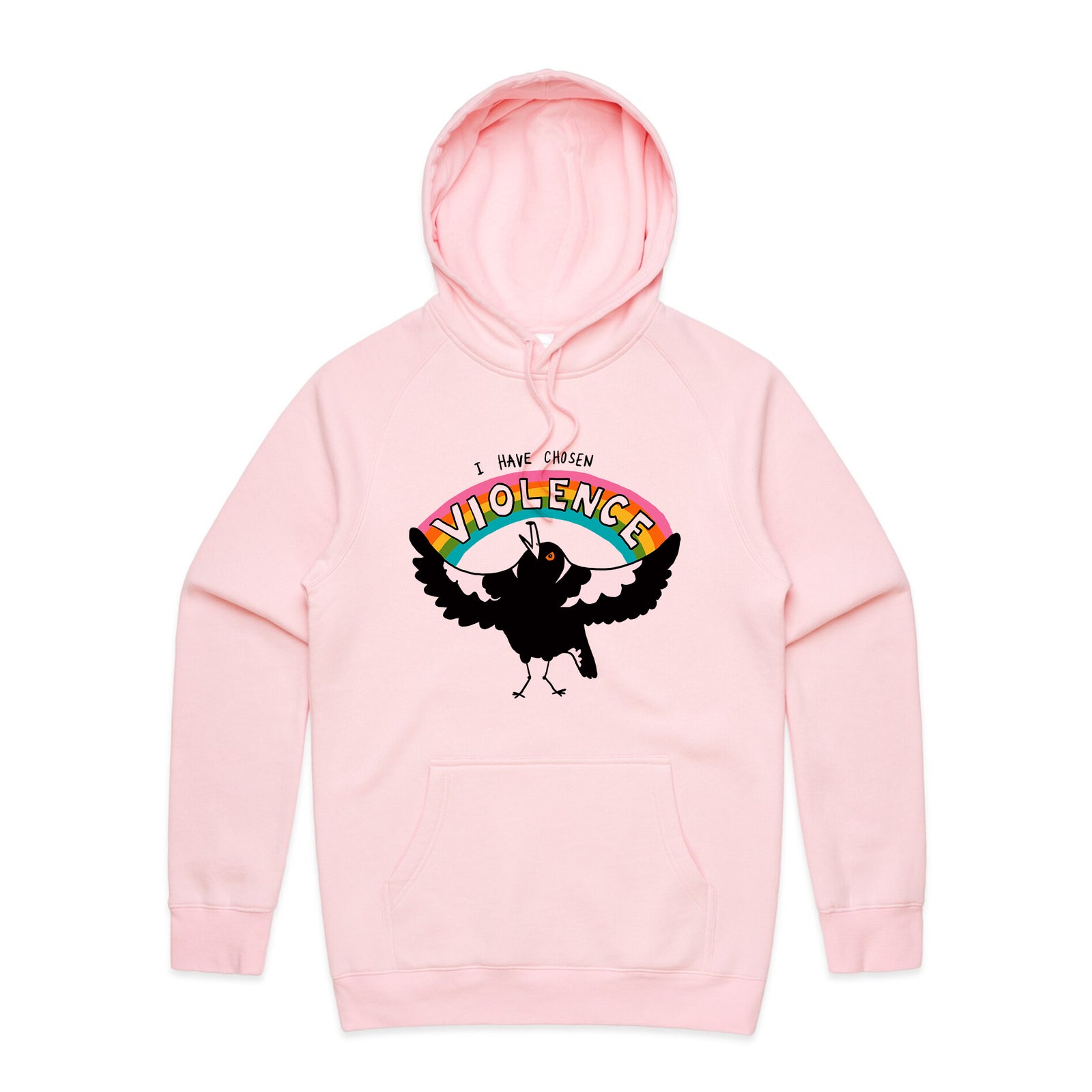 Chosen Violence Hoodie by Lonely Kids Club. All clothing from our T-shirts to our shorts and hoodies are ethically made, and printed packed and shipped from Sydney.