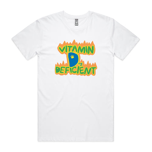 Vitamin D Deficient Tee by Lonely Kids Club. All clothing from our T-shirts to our shorts and hoodies are ethically made, and printed packed and shipped from Sydney.