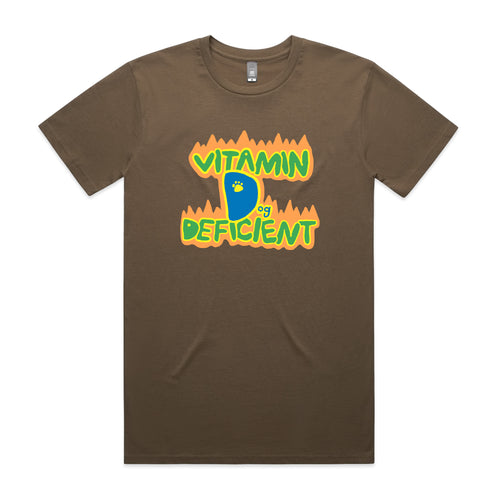 Vitamin D Deficient Tee by Lonely Kids Club. All clothing from our T-shirts to our shorts and hoodies are ethically made, and printed packed and shipped from Sydney.