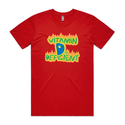 Vitamin D Deficient Tee by Lonely Kids Club. All clothing from our T-shirts to our shorts and hoodies are ethically made, and printed packed and shipped from Sydney.