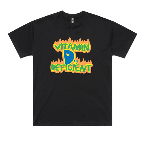 Vitamin D Deficient Tee by Lonely Kids Club. All clothing from our T-shirts to our shorts and hoodies are ethically made, and printed packed and shipped from Sydney.