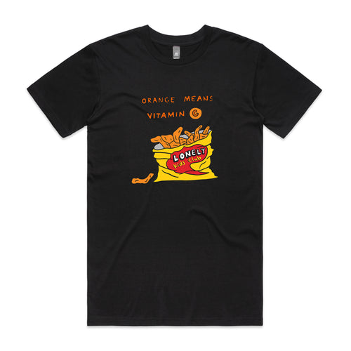 Vitamin C Tee by Lonely Kids Club. All clothing from our T-shirts to our shorts and hoodies are ethically made, and printed packed and shipped from Sydney.