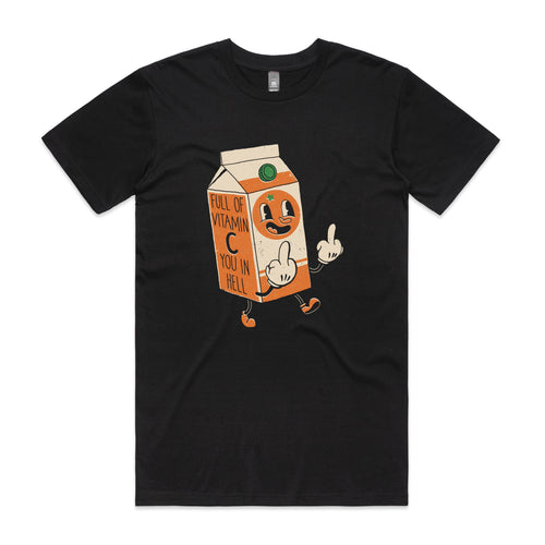 Vitamin C You In Hell Tee by Lonely Kids Club. All clothing from our T-shirts to our shorts and hoodies are ethically made, and printed packed and shipped from Sydney.