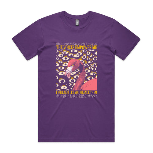 The Voices Empower Me Tee by Lonely Kids Club. All clothing from our T-shirts to our shorts and hoodies are ethically made, and printed packed and shipped from Sydney.