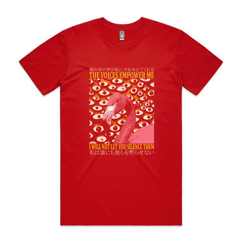 The Voices Empower Me Tee by Lonely Kids Club. All clothing from our T-shirts to our shorts and hoodies are ethically made, and printed packed and shipped from Sydney.