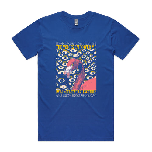 The Voices Empower Me Tee by Lonely Kids Club. All clothing from our T-shirts to our shorts and hoodies are ethically made, and printed packed and shipped from Sydney.