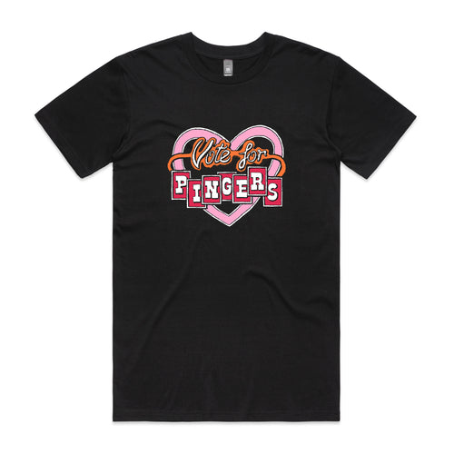 Vote For Pingers Tee by Lonely Kids Club. All clothing from our T-shirts to our shorts and hoodies are ethically made, and printed packed and shipped from Sydney.