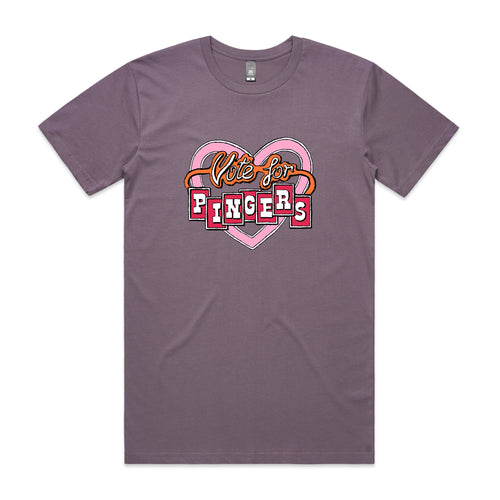 Vote For Pingers Tee by Lonely Kids Club. All clothing from our T-shirts to our shorts and hoodies are ethically made, and printed packed and shipped from Sydney.