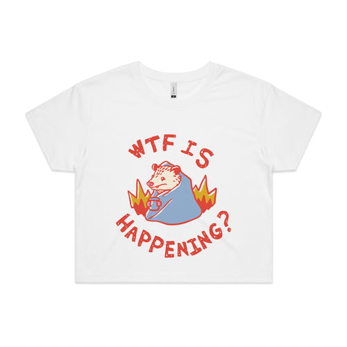 WTF Is Happening Tee by Lonely Kids Club. All clothing from our T-shirts to our shorts and hoodies are ethically made, and printed packed and shipped from Sydney.