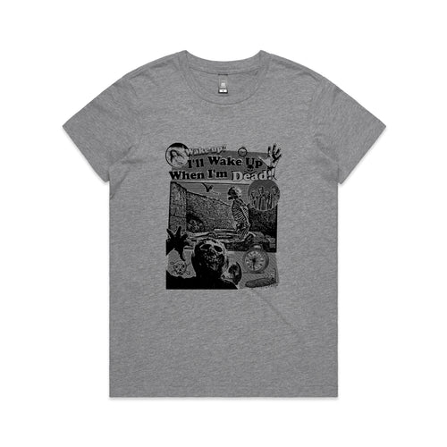 Wake Up Tee by Lonely Kids Club. All clothing from our T-shirts to our shorts and hoodies are ethically made, and printed packed and shipped from Sydney.