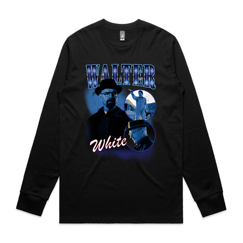 Walter White Retro Tee by Lonely Kids Club. All clothing from our T-shirts to our shorts and hoodies are ethically made, and printed packed and shipped from Sydney.