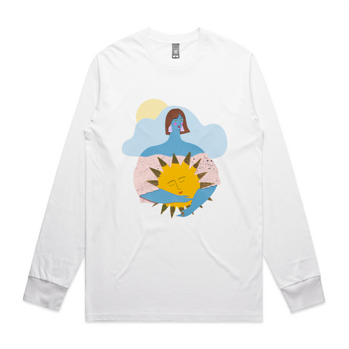 Warm Hug Tee by Lonely Kids Club. All clothing from our T-shirts to our shorts and hoodies are ethically made, and printed packed and shipped from Sydney.