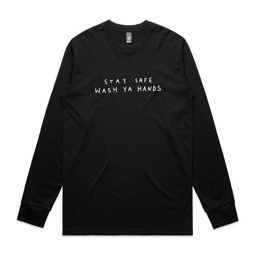 Wash Ya Hands Tee by Lonely Kids Club. All clothing from our T-shirts to our shorts and hoodies are ethically made, and printed packed and shipped from Sydney.