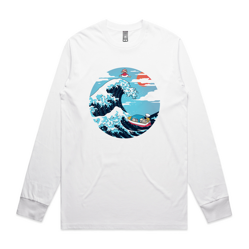 Wave Rider Tee by Lonely Kids Club. All clothing from our T-shirts to our shorts and hoodies are ethically made, and printed packed and shipped from Sydney.