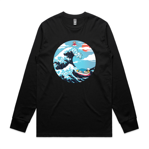 Wave Rider Tee by Lonely Kids Club. All clothing from our T-shirts to our shorts and hoodies are ethically made, and printed packed and shipped from Sydney.