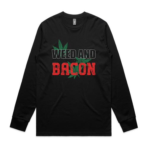 Weed And Bacon Tee by Lonely Kids Club. All clothing from our T-shirts to our shorts and hoodies are ethically made, and printed packed and shipped from Sydney.