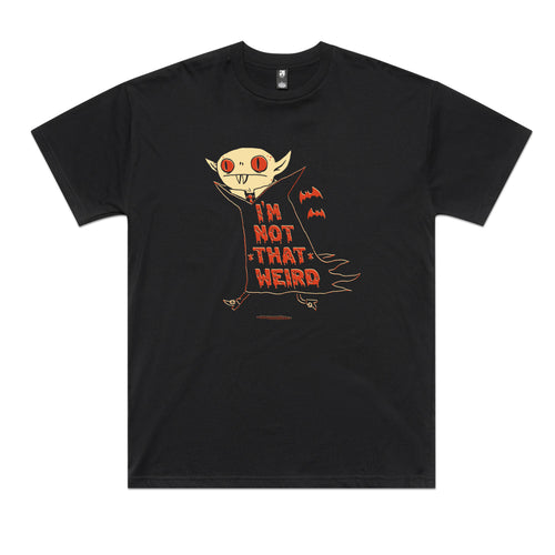 Not That Weird Tee by Lonely Kids Club. All clothing from our T-shirts to our shorts and hoodies are ethically made, and printed packed and shipped from Sydney.