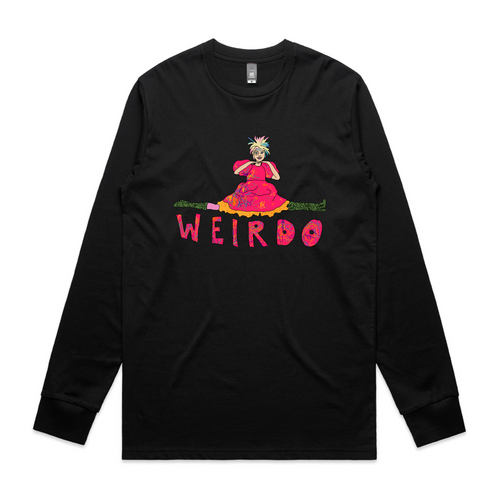 Weirdo Tee by Lonely Kids Club. All clothing from our T-shirts to our shorts and hoodies are ethically made, and printed packed and shipped from Sydney.