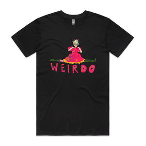 Weirdo Tee by Lonely Kids Club. All clothing from our T-shirts to our shorts and hoodies are ethically made, and printed packed and shipped from Sydney.